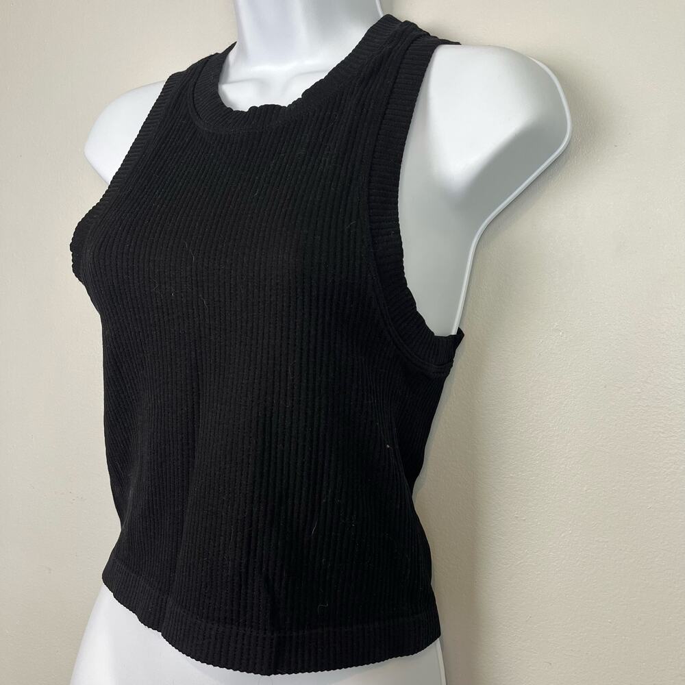 Eye Candy L/XL Ribbed High Neck Crop Tank